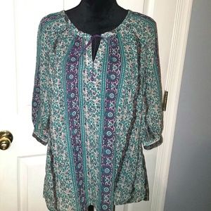 EUC super cute Lucky Brand Boho Top